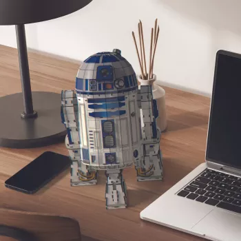 4D Build, Star Wars R2-D2 κιτ μοντελισμού από χαρτόνι 201 τεμάχια | Star Wars παιχνίδι διακόσμηση γραφείου | παιχνίδι κατασκευών | 3D κιτ μοντελισμού για ενήλικες & εφήβους από 12