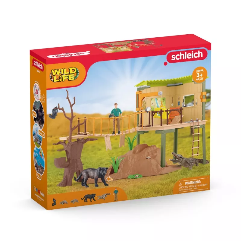 Zoo schleich WILD LIFE Σταθμός περιπέτειας Ranger Πολύχρωμο 3-8 ετών