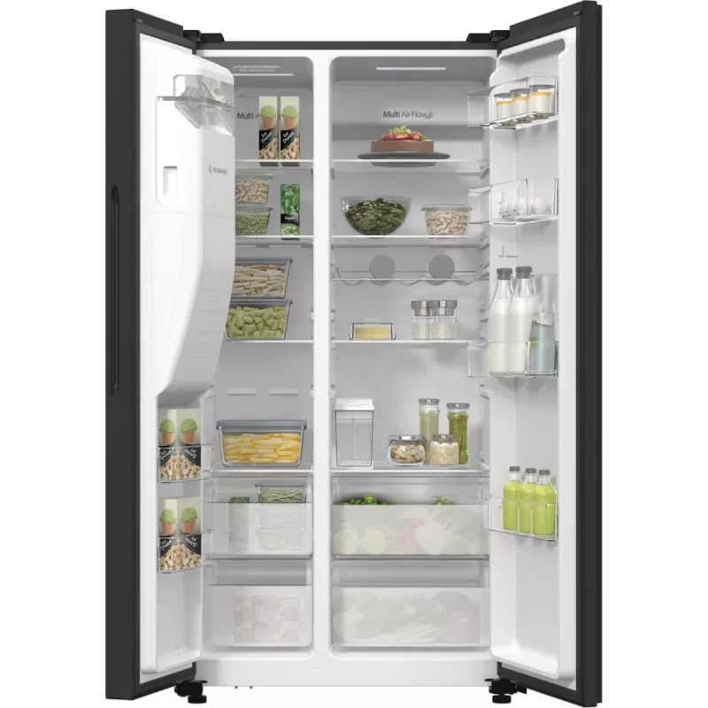 Hisense RS5P535NTFE Side-by-Side ψυγείο Ελεύθερο 566 L Μαύρο