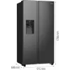Hisense RS5P535NTFE Side-by-Side ψυγείο Ελεύθερο 566 L Μαύρο