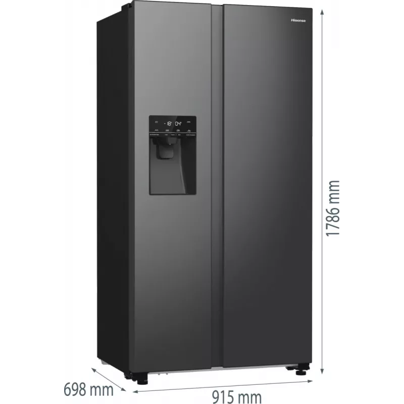 Hisense RS5P535NTFE Side-by-Side ψυγείο Ελεύθερο 566 L Μαύρο