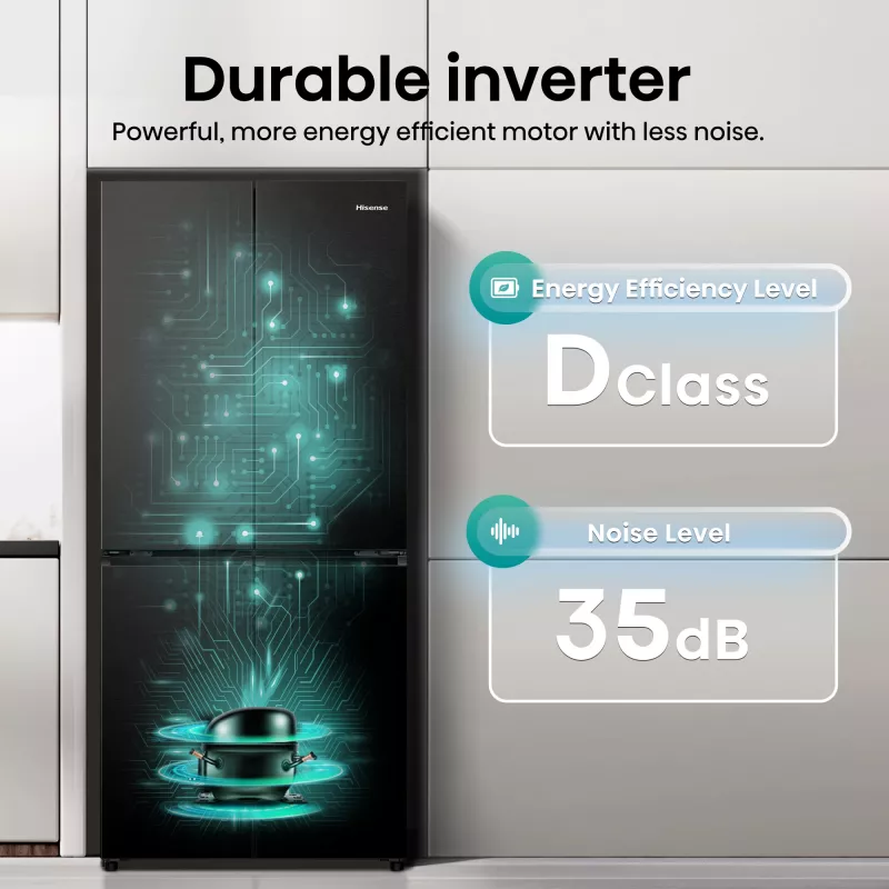 Hisense RQ5P470SAFD ελεύθερο 483 L μαύρο, ανοξείδωτο ατσάλι