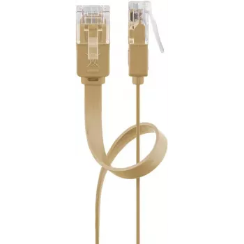 Καλώδιο δικτύου Goobay 95881 ανοιχτό καφέ 10m Cat6 U/UTP