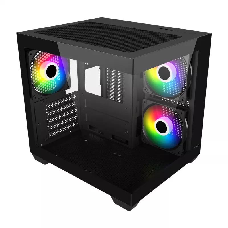 Fortron FSP κουτί υπολογιστή Mini S140 BA micro-ATX / M-ITX, ARGB, μαύρο