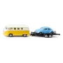 Σετ μοντέλων αυτοκινήτων Siku VW T1 με ρυμουλκούμενο και VW Käfer, προσυναρμολογημένο 1:50, μέγεθος 42×200×51 mm