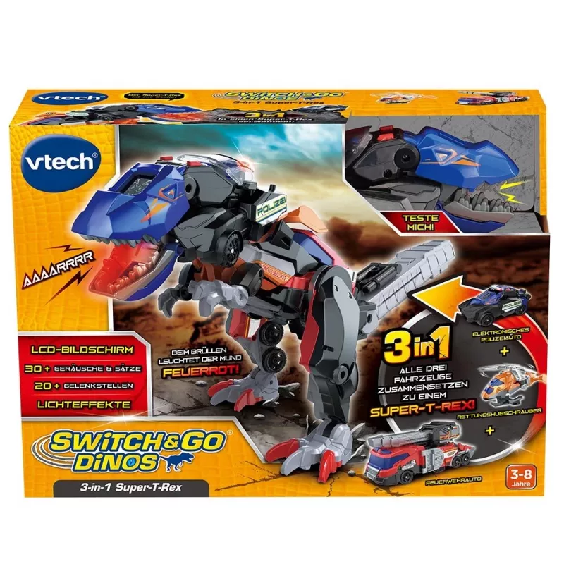 VTech Switch & Go Dinos 549504, 3 έτος(-η), με ήχο, Πολύχρωμο, 1,24 kg