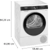 Siemens iQ500 WQ33G2D41 στεγνωτήριο ρούχων Ελεύθερο μπροστινής φόρτωσης 9 kg Λευκό