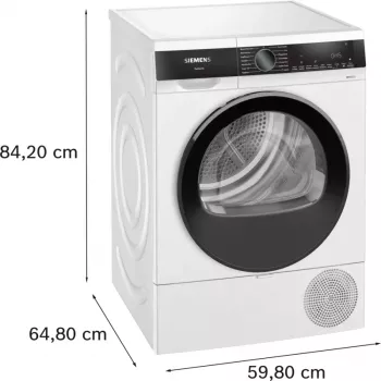 Siemens iQ500 WQ33G2D41 στεγνωτήριο ρούχων Ελεύθερο μπροστινής φόρτωσης 9 kg Λευκό