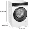Siemens iQ700 WN54C2A40 Πλυντήριο-στεγνωτήριο Ελεύθερο Μπροστινής φόρτωσης Λευκό
