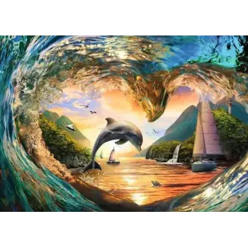 Ravensburger Sunset Splash Puzzle, 1000 τεμ., οριζόντιο, πλάτος 700 mm