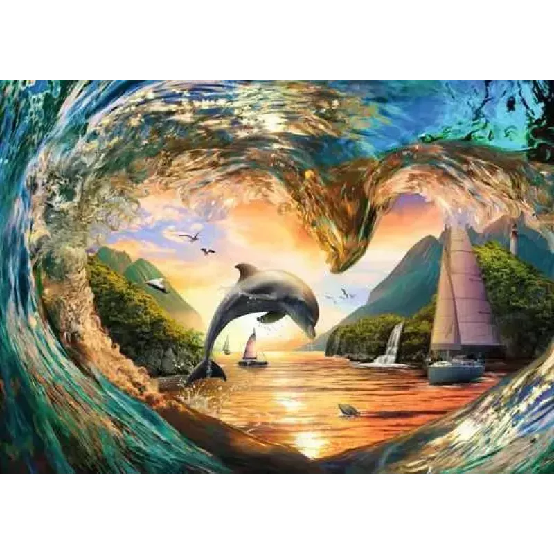 Ravensburger Sunset Splash Puzzle, 1000 τεμ., οριζόντιο, πλάτος 700 mm