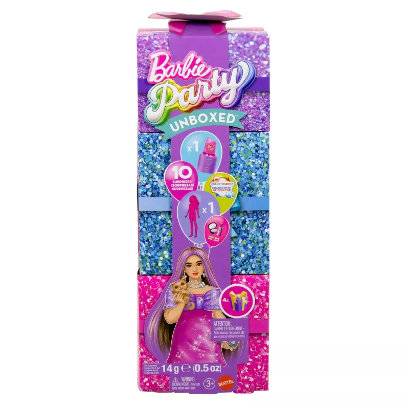 Σετ κούκλας MATTEL Barbie Party Unboxed Reveal Set Curvy JFY67 – Curvy κούκλες μόδας και αξεσουάρ