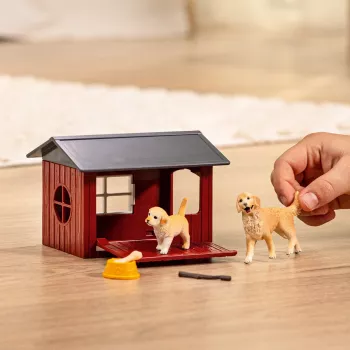 Animal Schleich FARM WORLD σκυλίσια σκηνή με Golden Retriever