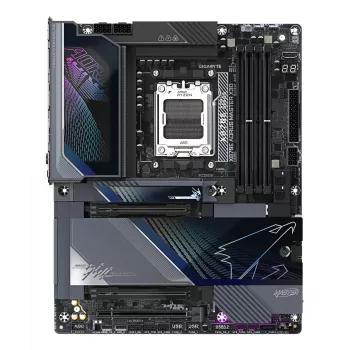 GIGABYTE X870E AORUS MASTER X3D μητρική - Υποστηρίζει AMD Ryzen 9000 CPUs, 18+2+2 φάσεις Digital VRM, έως 9000Hz DDR5 (OC), 2xPCIe 5.0 + 3xPCIe 4.0, Wi-Fi 7, 10GbE LAN, USB 4