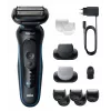 Ξυριστική μηχανή BRAUN Series 5 52-B1650S – λεπίδα 3πλής δράσης, μπαταρία Li-Ion, υγρή & στεγνή ξύριση, trimmer, μπλε