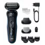 Ξυριστική μηχανή BRAUN Series 5 52-B1650S – λεπίδα 3πλής δράσης, μπαταρία Li-Ion, υγρή & στεγνή ξύριση, trimmer, μπλε