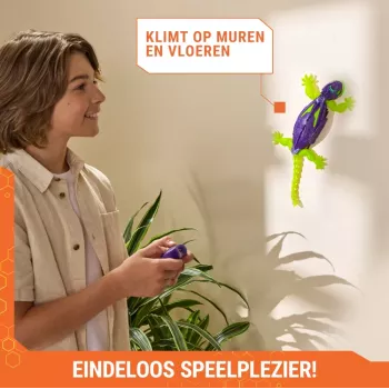 HEX BOTS Glow-in-the-Dark Gecko, επαναφορτιζόμενο τηλεχειριζόμενο ρομπότ για παιδιά, σκαρφαλώνει σε τοίχους για παιχνίδι φάρσας & παιχνίδια, RC ρομπότ για αγόρια & κορίτσια από 4 ετών