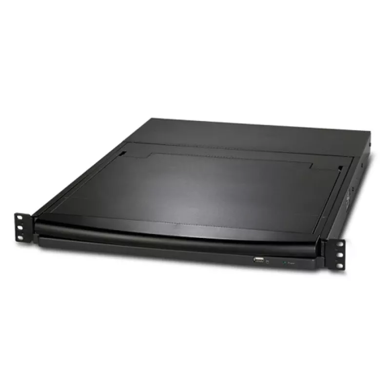 APC κονσόλα LCD rack 17 ιντσών με ενσωματωμένο αναλογικό KVM switch 16 θέσεων