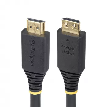 StarTech.com 5m (16ft) High Speed Καλώδιο HDMI με λαβές, 4K 60Hz/1440p 144Hz, HDR10/HDCP 2.2/ARC, 18Gbps, UHD Καλώδιο HDMI για TV/οθόνη/display, TPE-Mantel