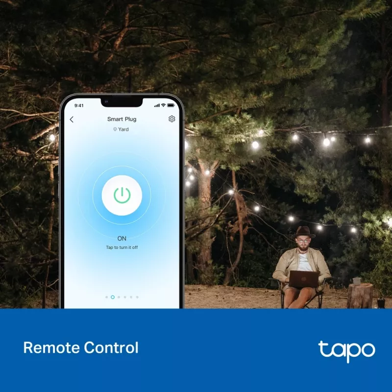 Έξυπνη πρίζα TP-Link Tapo P410M – πρίζα Wi-Fi εξωτερικού χώρου, 3680 W, 200–250 V, μαύρο