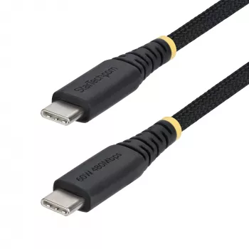 StarTech.com 15cm (6 inch) USB-C Καλώδιο φόρτισης, 60W (3A) PD, διπλή πλεκτή επένδυση Nylon/TPE, ανθεκτικό USB-C Καλώδιο φόρτισης, USB 2.0 Καλώδιο φόρτισης Laptop