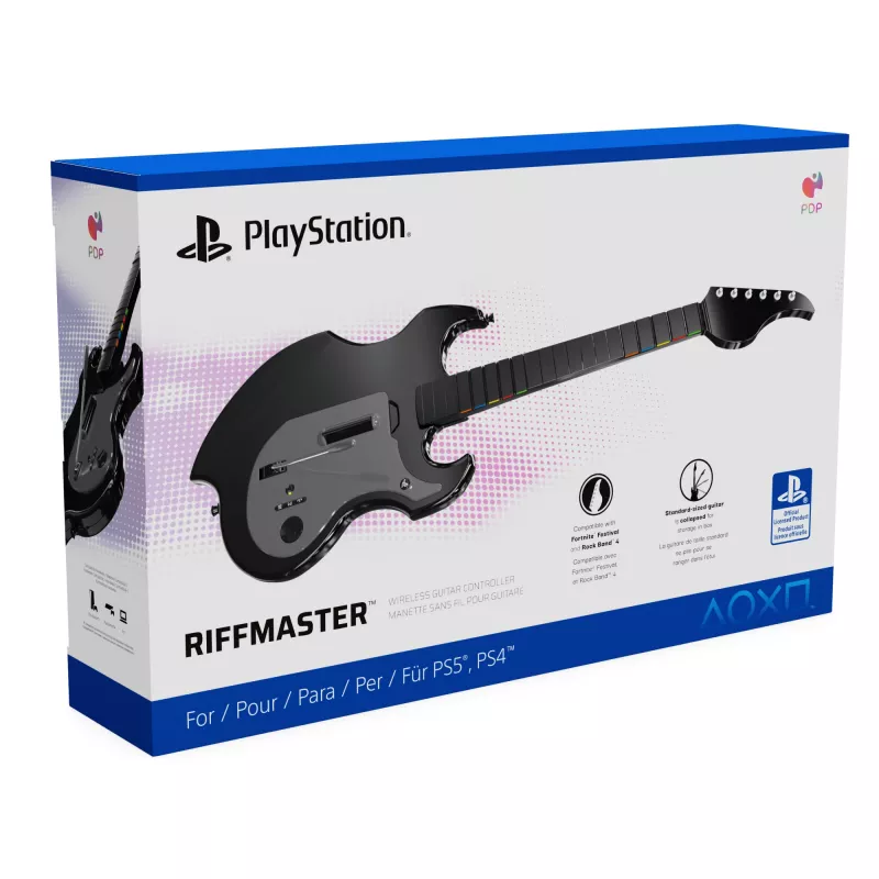 Κιθάρα PDP Riffmaster μαύρο γκρι ασύρματη PC PS4 PS5 36h μπαταρία