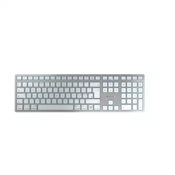 CHERRY KW 9100 λεπτό FOR MAC Πληκτρολόγιο Universal USB + Bluetooth QWERTY Αγγλικά Ασημί
