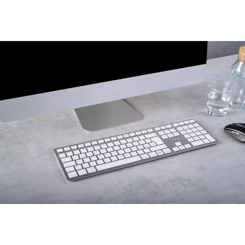 CHERRY KW 9100 λεπτό FOR MAC Πληκτρολόγιο Universal USB + Bluetooth QWERTY Αγγλικά Ασημί