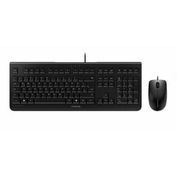 Ενσύρματο πληκτρολόγιο Cherry CHERRY DC 2000 Full-Size USB με διάταξη QWERTZ, 109 πλήκτρα, καλώδιο 1,8 m, μαύρο — με ποντίκι