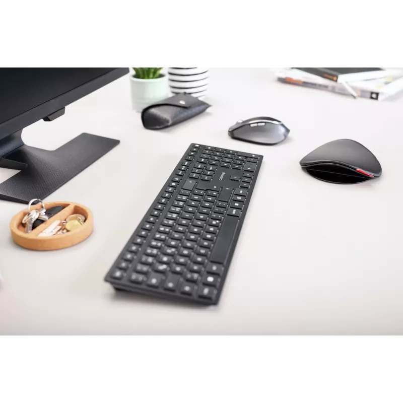 CHERRY KW 9100 λεπτό πληκτρολόγιο Universal RF Wireless + Bluetooth μαύρο