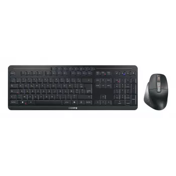 CHERRY Stream desktop ultimate Πληκτρολόγιο Ποντίκι με Home/Office USB + RF Wireless + Bluetooth AZERTY Γαλλικό Μαύρο