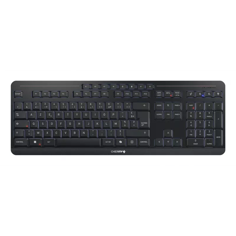 CHERRY Stream desktop ultimate Πληκτρολόγιο Ποντίκι με Home/Office USB + RF Wireless + Bluetooth AZERTY Γαλλικό Μαύρο