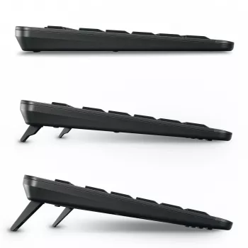 Cherry Stream ultimate – Full-Size AZERTY, USB + RF Wireless + Bluetooth, διακόπτες ψαλιδιού, LED οπίσθιος φωτισμός, Μαύρο