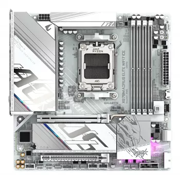 GIGABYTE Μητρική X870M AORUS ELITE WIFI7 ICE — Micro ATX, AMD X870, Socket AM5, DDR5 έως 8200MHz (O.C), 14+2+2 VRM, PCIe 5.0, Wi‑Fi 7, 2,5 GbE, USB4