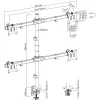 InLine Βάση τραπεζιού για 4x TV / LED / TFT οθόνη έως 81cm 32 ίντσες μέγ. 9kg