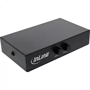 InLine Διακόπτης USB 2.0 χειροκίνητος, συσκευή USB-A σε 2 υπολογιστές, 75 mm, 115 mm, 25 mm, 128 g, 75 x 115 x 25 mm, 90 mm