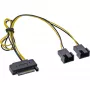 InLine SATA-Y καλώδιο τροφοδοσίας SATA θηλυκό / 2x ανεμιστήρας 2-Pin αρσενικό 0,30 m