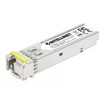 Intellinet Gigabit Fiber WDM Bi-Direktionales SFP Οπτικό Μονάδα πομποδέκτη 1000Base-BX-D (LC) Single-Mode-Port, 120 km, BiDi WDM (RX1490/TX1550), MSA-konform για μέγιστη συμβατότητα, ασημί