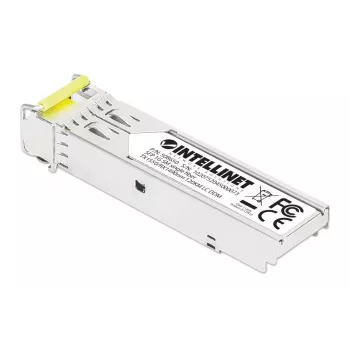 Intellinet Gigabit Fiber WDM Bi-Direktionales SFP Οπτικό Μονάδα πομποδέκτη 1000Base-BX-D (LC) Single-Mode-Port, 120 km, BiDi WDM (RX1490/TX1550), MSA-konform για μέγιστη συμβατότητα, ασημί