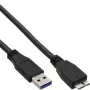 Καλώδιο InLine USB 3.2 Gen.1 Type-A αρσενικό / Micro-B αρσενικό, μαύρο, 1,5m