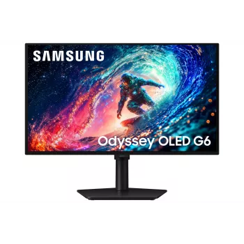 Samsung 27 ίντσες Odyssey OLED G61SH QHD 240Hz οθόνη gaming, 68,6 cm (27 ίντσες), 2560 x 1440 pixel, Quad HD, OLED, 0,03 ms, μαύρο