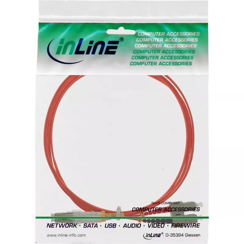InLine Καλώδιο οπτικών ινών duplex LC/SC 50/125µm OM2 0,5m