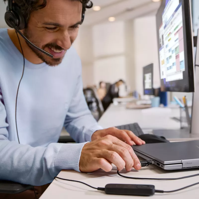 Ενσύρματο Στερεοφωνικό Headset HP Poly Mission 425 Classic USB, Over-Ear, 126 g