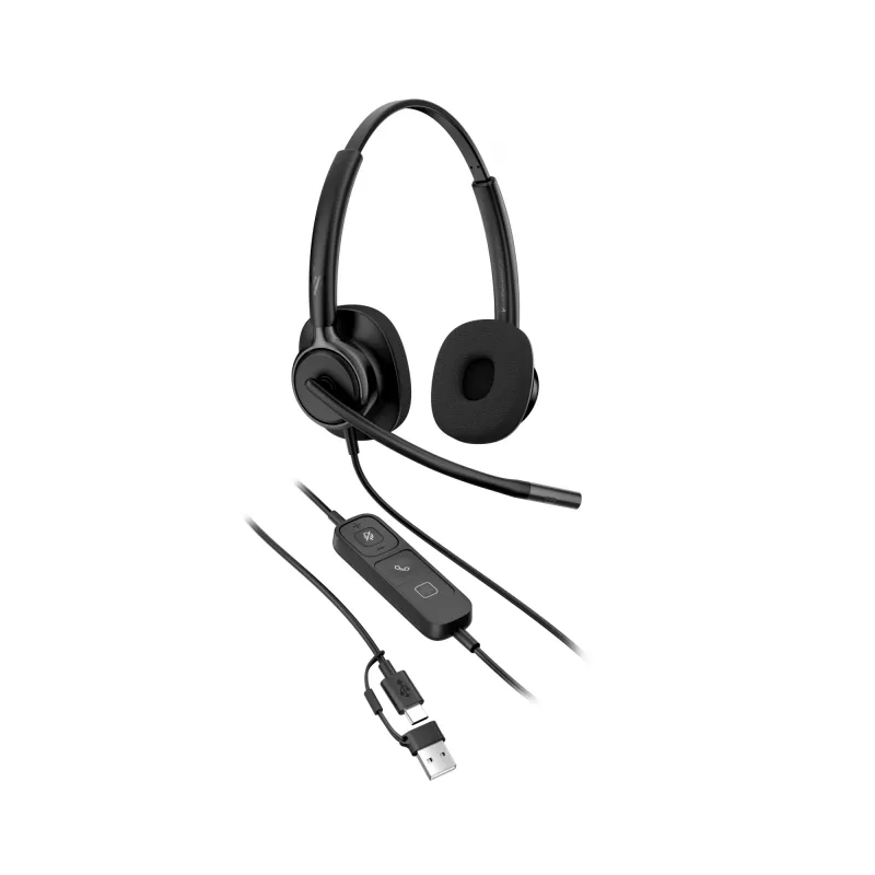Ενσύρματο Στερεοφωνικό Headset HP Poly Mission 425 Classic USB, Over-Ear, 126 g