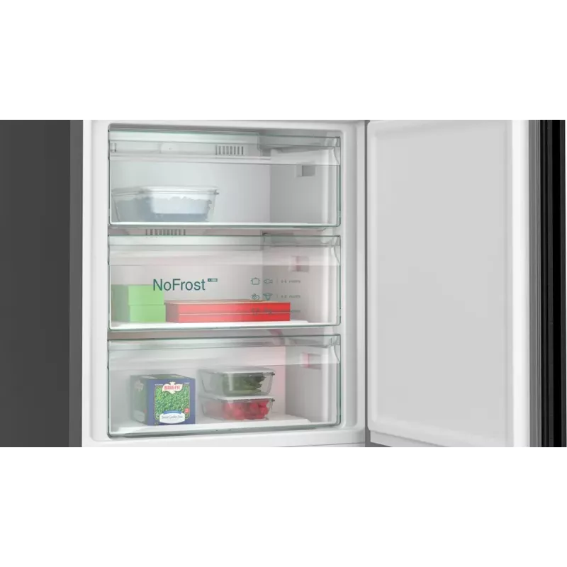 Siemens iQ500 KG49N4XAF ψυγείο-καταψύκτης ελεύθερης τοποθέτησης 440 L μαύρο