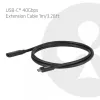 USB-C 40Gbps καλώδιο επέκτασης 1 m — club 3d, USB C σε USB C, μαύρο