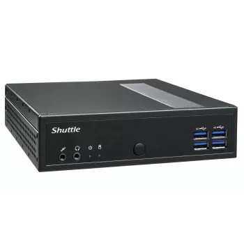 Shuttle XPC λεπτό Barebone DL40N, Intel N150, 1x DDR5, 2x LAN (2x 2,5Gbit), 2xCOM,1xHDMI,1xDP, 1x VGA, χωρίς ανεμιστήρα, λειτουργία 24/7