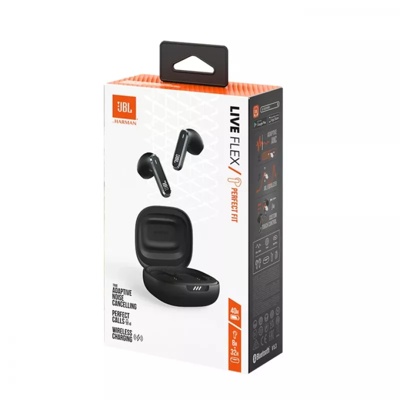 JBL LIVE FLEX ακουστικά True Wireless Stereo (TWS) In-Ear κλήσεις/μουσική Bluetooth μαύρα