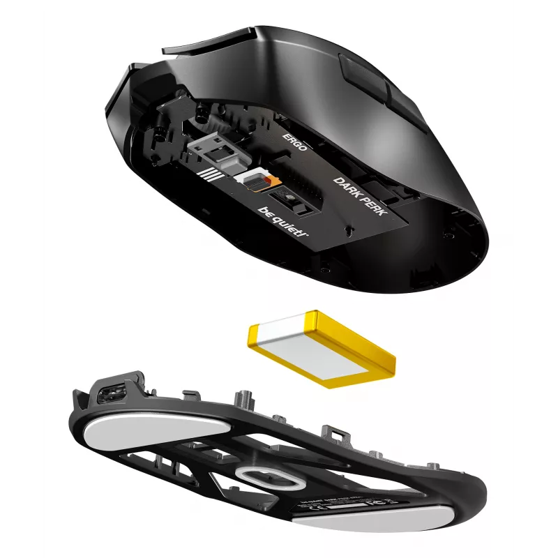 be quiet Dark Perk | Ergo Ποντίκι Gaming Δεξιόχειρας RF Wireless + USB Type-C Οπτικό 32000 DPI