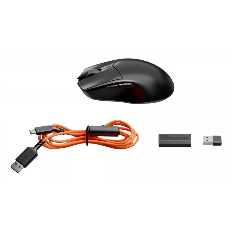 be quiet Dark Perk | Ergo Ποντίκι Gaming Δεξιόχειρας RF Wireless + USB Type-C Οπτικό 32000 DPI